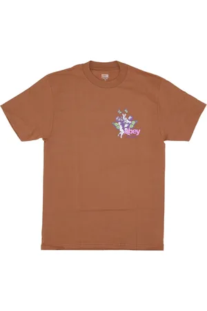 Obey Top, Herre, Brun, L, Bomuld, Klassisk Tee Brun Sukker T-shirt