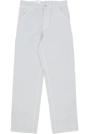 Carhartt Jeans, Herre, Grå, W33 L32, Bomuld, Arbejdstøj Twill Bukser med Værktøjslommer
