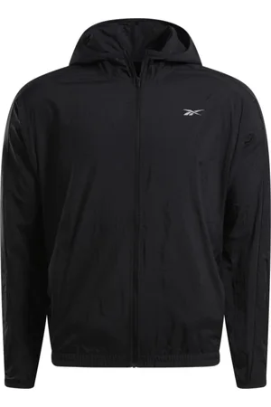 Reebok Jakke, Herre, Sort, L, Uld, Vævet vindløbejakke