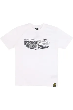 PUMA Top, Herre, Hvid, L, Bomuld, Grafisk Tee X Staple Hvid T-shirt