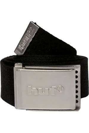 Huf Tilbehør, Herre, Sort, ONE SIZE, Nylon, Sort Stof Flettet Nylon Bælte