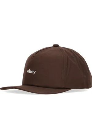 Obey Tilbehør, Herre, Brun, ONE SIZE, Bomuld, Flad skygge snapback kasket brun