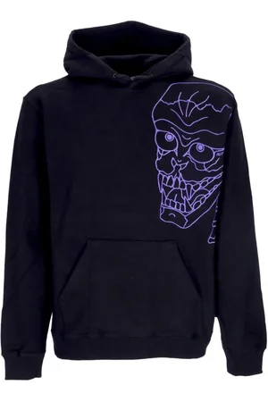 IUTER Sweathshirts & Hoodies, Herre, Sort, M, Bomuld, Skull Letvægts Hættetrøje Sort/Lilla