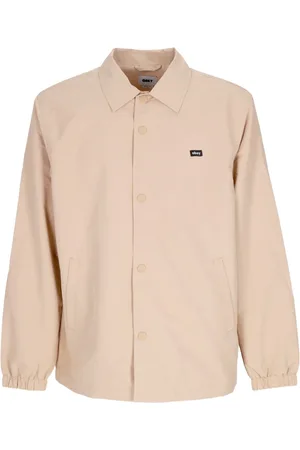 Obey Jakke, Herre, , L, Bomuld, Froggy Coach Jacket Irish Cream