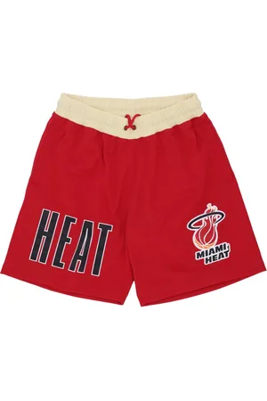 Mitchell & Ness Sport, Herre, Rød, XL, Polyester, Miami Heat Basketball Shorts Vintage Stil