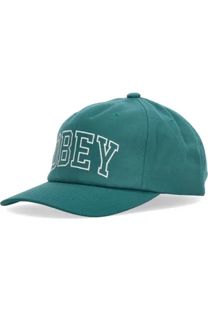 Obey Tilbehør, Herre, Grøn, ONE SIZE, Uld, Klassisk Snapback Fanfare Buet Skyggehue