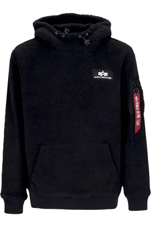 Alpha Industries Sweathshirts & Hoodies, Herre, Sort, L, Uld, Sherpa Hoodie Sort