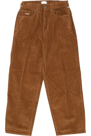 Obey Bukser, Herre, Brun, W33, Bomuld, Corduroy Java Herre Bukser
