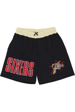 Mitchell & Ness Sport, Herre, Sort, L, Polyester, Philadelphia 76ers Basketball Shorts Vintage Stil