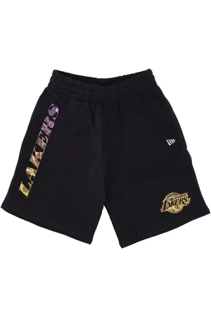New Era Sport, Herre, Sort, XS, Bomuld, NBA Holdfarve Shorts Loslak Sort/Lilla