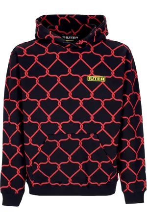 IUTER Sweathshirts & Hoodies, Herre, Flerfarvet, XL, Bomuld, Sort Net Hoodie All Over Print