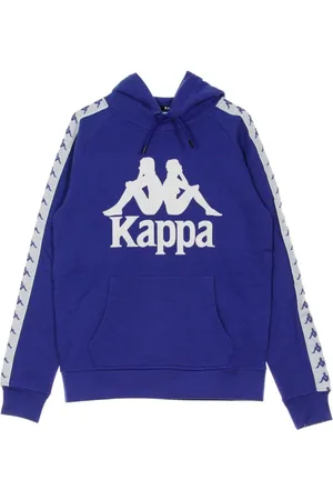 Kappa Sweathshirts & Hoodies, Herre, Blå, XL, Blå/Hvid Hættetrøje til Mænd
