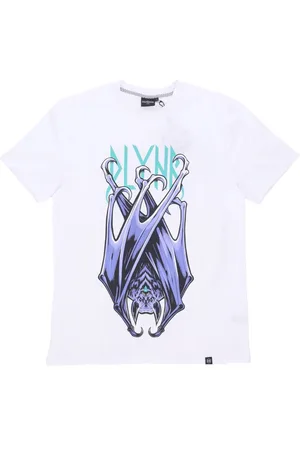 DOLLY NOIRE Top, Herre, Hvid, M, Bomuld, Covid Bat Tee T-Shirt