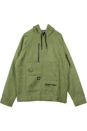 DOLLY NOIRE Jakke, Herre, Grøn, L, Uld, Olivengrøn Hoodie til Mænd