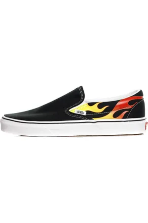 Vans Sko, Herre, Sort, 45 EU, Flame Sorte Lave Slip-on Sko