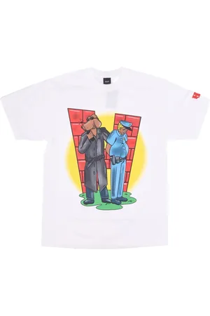 Huf Top, Herre, Hvid, L, Bomuld, Hvid Kortærmet Crew Neck T-shirt