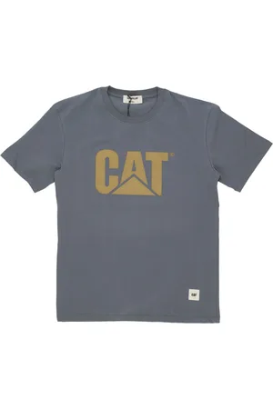Caterpillar Top, Herre, Grå, L, Bomuld, Logo Tee Kortærmet T-shirt