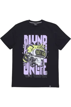 DOLLY NOIRE Top, Herre, Sort, S, Bomuld, Skull Party Hard Tee Sort