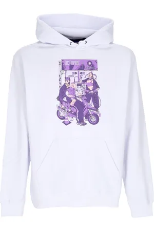Octopus Sweathshirts & Hoodies, Herre, Hvid, S, Bomuld, Hvid hættetrøje med grafik