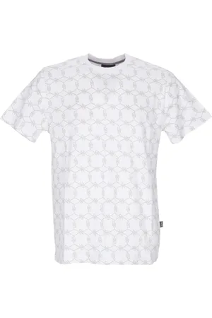 DOLLY NOIRE Top, Herre, Hvid, L, Bomuld, Hvid Monogram Tee Kortærmet T-shirt