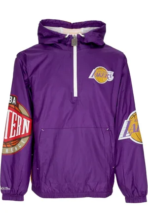 Mitchell & Ness Sport, Herre, Lilla, L, Uld, Los Angeles Lakers Windbreaker Anorak