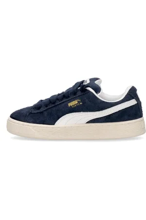 PUMA Sko, Herre, Blå, 42 1/2 EU, Suede, Suede Hairy Club Lav Sko