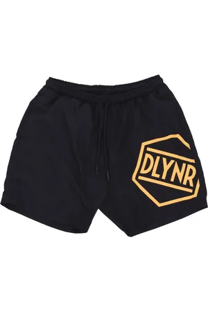 DOLLY NOIRE Badetøj, Herre, Sort, M, Uld, Logo Badeshorts Sort/Orange