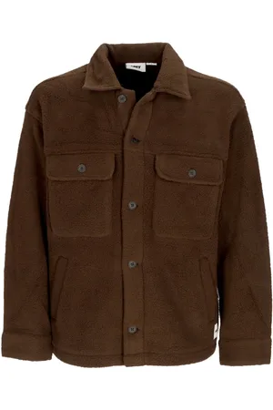 Obey Jakke, Herre, Brun, XL, Uld, Polstret Skjortejakke Java Brun