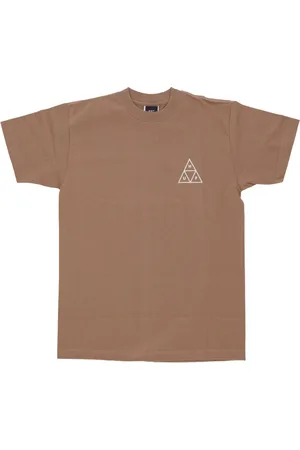 Huf Top, Herre, Brun, XL, Bomuld, Triangle Tee Camel Kortærmet T-shirt