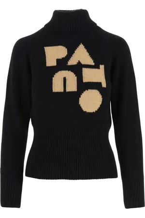 Patou Strik, Dame, Sort, M, Uld, Stilfulde Rullekraver til et Chic Look