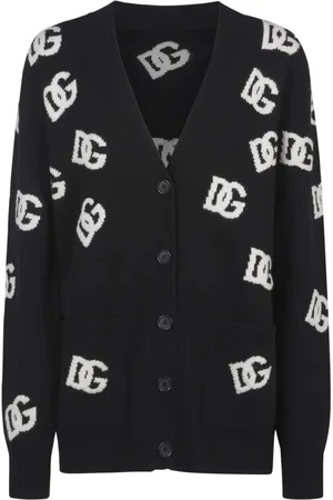 Dolce & Gabbana Strik, Dame, Sort, 2XS, Uld, Sort Cardigan Sweaters med Knapper