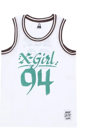 Huf Top, Dame, Hvid, M, Mesh Tank Top Home Team Jersey