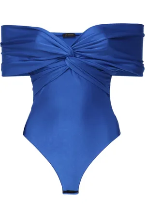 Andamane Top, Dame, Blå, L, Uld, Rød Havtøj Bardot Bodysuit