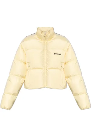 Palm Angels Jakke, Dame, Gul, M, Uld, Jakke med logo
