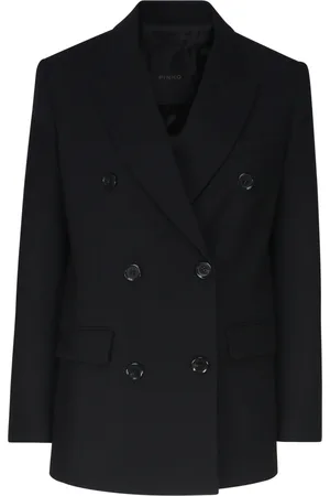 Pinko Jakke, Dame, Sort, S, Sort Dobbeltbrystet Jakke Klassisk Stil