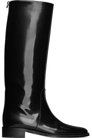Saint Laurent Sko, Dame, Sort, 37 EU, Uld, Stilfulde Sorte Læder Ankelstøvler
