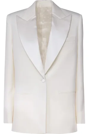 MAGDA BUTRYM Jakke, Dame, Hvid, 2XS, Uld, Hvid Uld Blazer Jakke