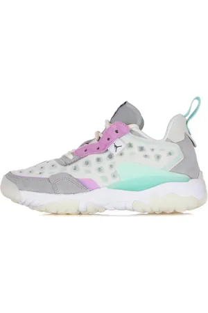 Jordan Sko, Herre, Grå, 46 EU, Læder, Lave Sneakers med Jumpman-logo