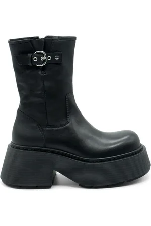 vic matiè Sko, Dame, Sort, 37 EU, Stribet Biker Boot i Sort