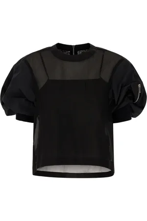 SACAI Bluser & Skjorter, Dame, Sort, L, Uld, Stilfuld TOP til Modeentusiaster