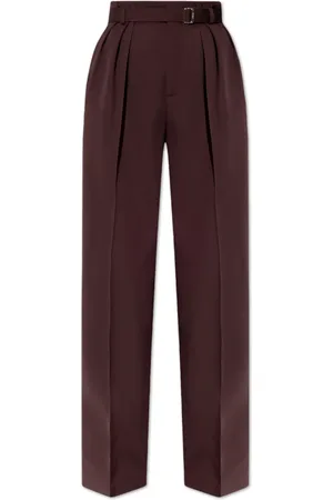 Lanvin Bukser, Dame, Rød, M, Uld, Uldbukser