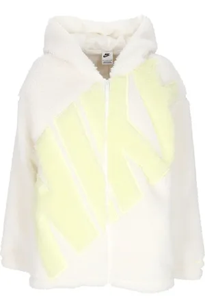 Nike Jakke, Dame, Hvid, L, Uld, Høj-pelset jakke med logo