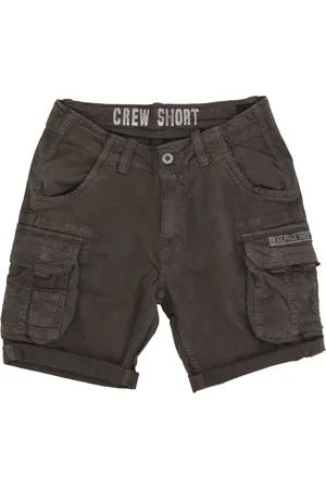 Alpha Industries Shorts, Herre, Grå, W34, Bomuld, Cargo Lomme Korte Bukser Grå Sort