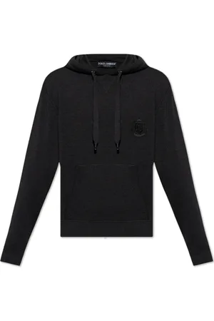 Dolce & Gabbana Sweathshirts & Hoodies, Herre, Grå, L, Uld, Hættetrøje