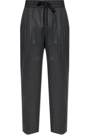 Dolce & Gabbana Bukser, Herre, Grå, XL, Uld, Uldbukser