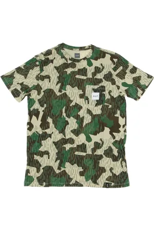 Huf Top, Herre, Grøn, S, Camo Lomme T-Shirt