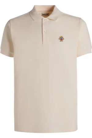 Bally Top, Herre, Hvid, 3XL, Bomuld, Broderet Logo Polo Skjorte