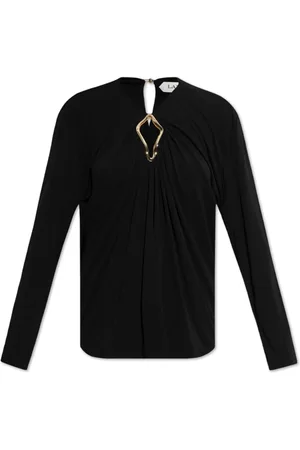 Lanvin Bluser & Skjorter, Dame, Sort, S, Uld, Top med udskæring