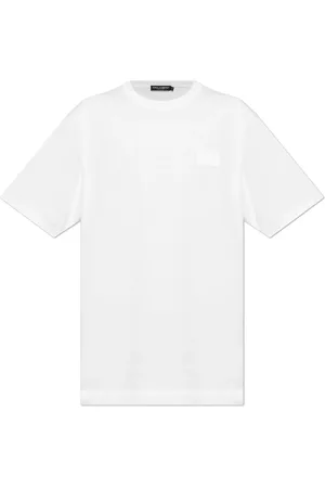 Dolce & Gabbana Top, Herre, Hvid, S, Bomuld, T-shirt med rund hals