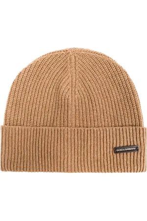 Dolce & Gabbana Tilbehør, Herre, Brun, ONE SIZE, Uld, Kasket med logo
